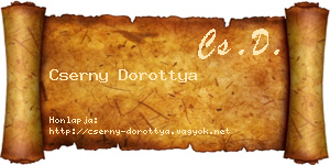 Cserny Dorottya névjegykártya